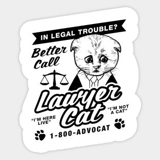 Lawyer Cat Sticker